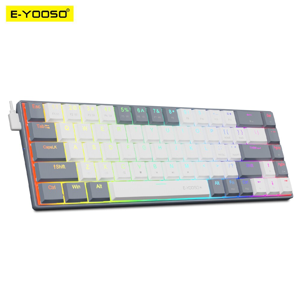 Gaming Keyboard Bundle - E-YOOSO A68 RVB Mini Mince USB