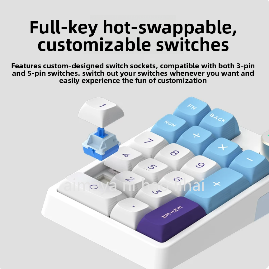 Gaming Keyboard Mini - Clavier mécanique sans fil Bluetooth Kzzi