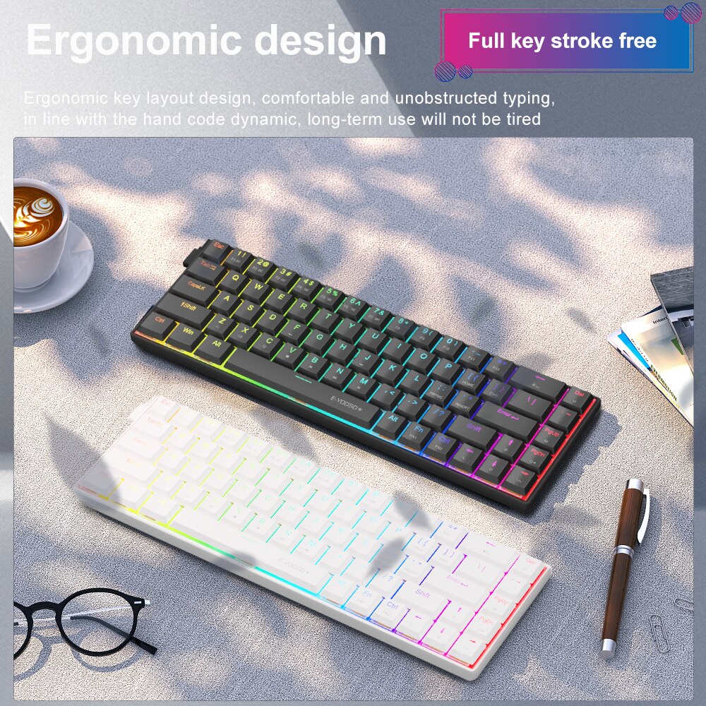 E-YOOSO A68 RVB Mini Mince USB - Gaming Keyboard Bundle avis et prix