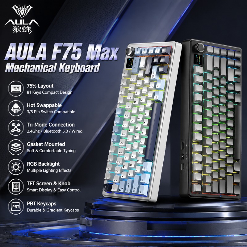Clavier mécanique AULA F75 Max - Gaming Keyboard Mechanical avis et prix